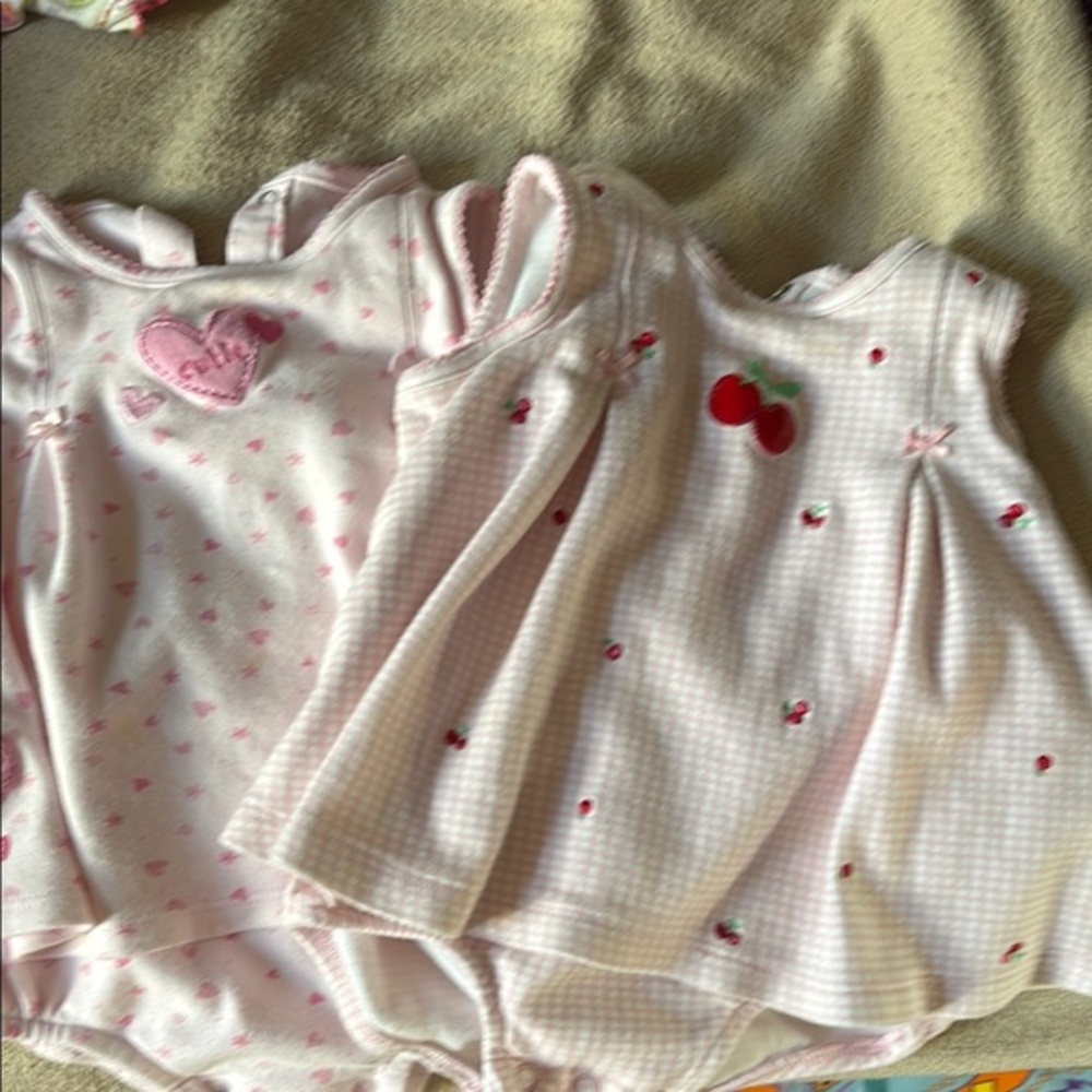 2 Baby Girl's Rompers